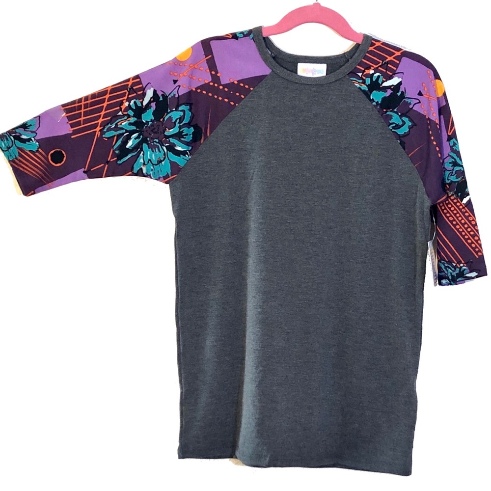LuLaRoe Kids Unisex Sloan Raglan Tee—Size 10–NWT